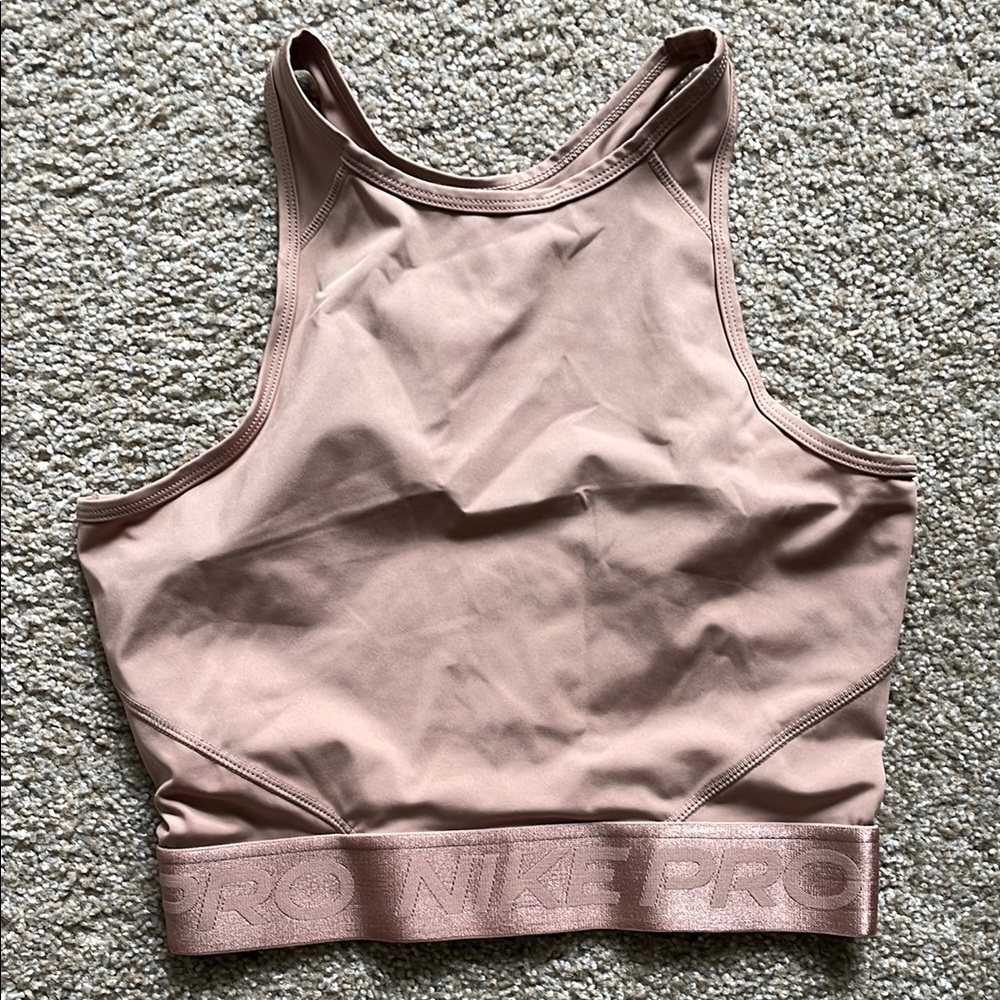Nike Tan Seamless Sports Bra with Racerback